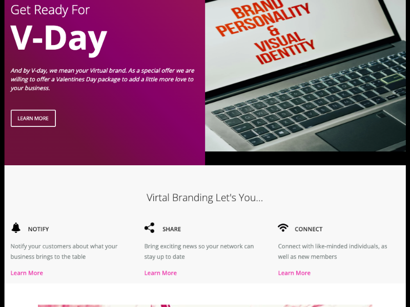 V Day Promo Email — digital marketing project